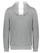 Augusta Sportswear Unisex Three-Season Fleece Hooded Pullover white/ grey hthr ModelBack