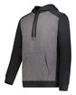 Augusta Sportswear Unisex Three-Season Fleece Hooded Pullover carbon hth/ blk ModelQrt