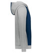Augusta Sportswear Unisex Three-Season Fleece Hooded Pullover navy/ grey hthr ModelSide