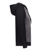 Augusta Sportswear Ladies' Three-Season Fleece Hooded Pullover carbon hth/ blk ModelSide