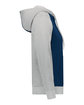 Augusta Sportswear Ladies' Three-Season Fleece Hooded Pullover navy/ grey hthr ModelSide