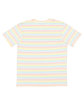 LAT Unisex Fine Jersey T-Shirt rainbow stripe ModelBack