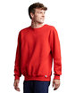 Russell Athletic Unisex Dri-Power Crewneck Sweatshirt true red ModelSide