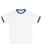 Augusta Sportswear Adult Ringer T-Shirt white/ royal FlatFront