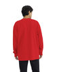 Next Level Apparel Unisex Heavyweight Cotton Long Sleeve T-Shirt red ModelBack