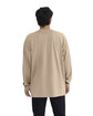 Next Level Apparel Unisex Heavyweight Cotton Long Sleeve T-Shirt tan ModelBack