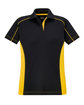 Extreme Ladies' Eperformance Fuse Snag Protection Plus Colorblock Polo blk/ cmps gold OFFront
