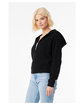 Bella + Canvas Ladies' Sponge Fleece Full-Zip Hooded Sweatshirt black ModelSide