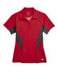 North End Ladies' Serac UTK CoolLogik Performance Zippered Polo olympic red FlatFront