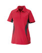 North End Ladies' Serac UTK CoolLogik Performance Zippered Polo olympic red OFFront