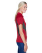 North End Ladies' Serac UTK CoolLogik Performance Zippered Polo olympic red ModelSide