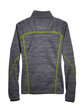 North End Ladies' Flux Mlange Bonded Fleece Jacket carbon/ acd grn FlatBack