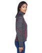 North End Ladies' Flux Mlange Bonded Fleece Jacket carbon/ oly red ModelSide