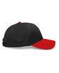 Pacific Headwear Coolport Mesh Cap black/ red ModelSide
