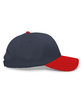 Pacific Headwear Coolport Mesh Cap navy/ red ModelSide