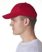 UltraClub Adult ClassicCut Brushed Cotton Twill Structured Cap  ModelSide