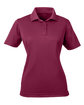 UltraClub Ladies' Cool & Dry Mesh PiquPolo maroon OFFront