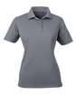 UltraClub Ladies' Cool & Dry Mesh PiquPolo charcoal OFFront