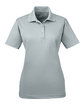 UltraClub Ladies' Cool & Dry Mesh PiquPolo silver OFFront