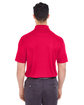 UltraClub Adult Cool & Dry Two-Tone Mesh Piqu Polo red/ charcoal ModelBack