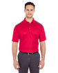 UltraClub Adult Cool & Dry Two-Tone Mesh Piqu Polo  