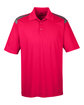 UltraClub Adult Cool & Dry Two-Tone Mesh Piqu Polo red/ charcoal OFFront