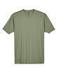 UltraClub Men's Cool & Dry Sport Performance InterlockT-Shirt military green FlatFront