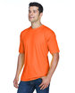 UltraClub Men's Cool & Dry Sport Performance InterlockT-Shirt bright orange ModelQrt
