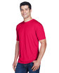 UltraClub Men's Cool & Dry Sport Performance InterlockT-Shirt red ModelQrt
