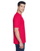 UltraClub Men's Cool & Dry Sport Performance InterlockT-Shirt red ModelSide