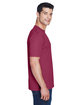 UltraClub Men's Cool & Dry Sport Performance InterlockT-Shirt maroon ModelSide