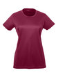 UltraClub Ladies' Cool & Dry Sport Performance InterlockT-Shirt maroon OFFront