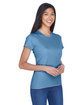 UltraClub Ladies' Cool & Dry Sport Performance InterlockT-Shirt indigo ModelQrt