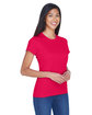 UltraClub Ladies' Cool & Dry Sport Performance InterlockT-Shirt red ModelQrt