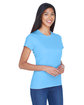 UltraClub Ladies' Cool & Dry Sport Performance InterlockT-Shirt columbia blue ModelQrt