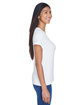UltraClub Ladies' Cool & Dry Sport Performance InterlockT-Shirt white ModelSide