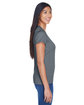 UltraClub Ladies' Cool & Dry Sport Performance InterlockT-Shirt charcoal ModelSide