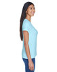 UltraClub Ladies' Cool & Dry Sport Performance InterlockT-Shirt ice blue ModelSide