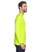 UltraClub Adult Cool & Dry Sport Long-Sleeve Performance Interlock T-Shirt bright yellow ModelSide