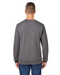 J America Unisex Premium Fleece Sweatshirt charcoal heather ModelBack