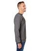 J America Unisex Premium Fleece Sweatshirt charcoal heather ModelSide