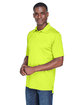 UltraClub Men's Cool & Dry Sport PerformanceInterlock Polo bright yellow ModelQrt