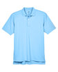 UltraClub Men's Cool & Dry Stain-Release Performance Polo columbia blue FlatFront