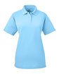 UltraClub Ladies' Cool & Dry Stain-Release Performance Polo columbia blue OFFront