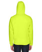 UltraClub Adult Rugged Wear Thermal-Lined Full-Zip Fleece Hooded Sweatshirt lime ModelBack