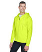 UltraClub Adult Rugged Wear Thermal-Lined Full-Zip Fleece Hooded Sweatshirt lime ModelQrt