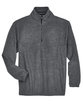 UltraClub Adult Iceberg Fleece Quarter-Zip Pullover charcoal FlatFront