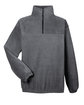 UltraClub Adult Iceberg Fleece Quarter-Zip Pullover charcoal OFFront