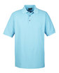 UltraClub Men's Whisper Piqu Polo baby blue OFFront