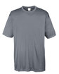 UltraClub Men's Cool & Dry Basic Performance T-Shirt charcoal OFFront
